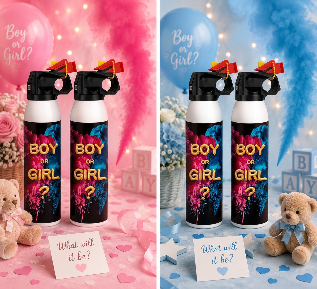 Gender Reveal Confetti Smoke Cannon